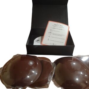 Nippies B-six Brand Adhesive Bra - New In Box - Color:Brown